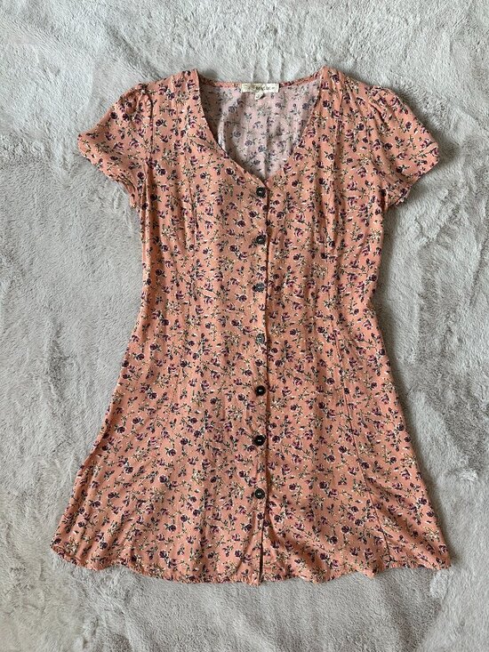 Rewind Dresses & Skirts - Rewind Pink Floral Babydoll Dress